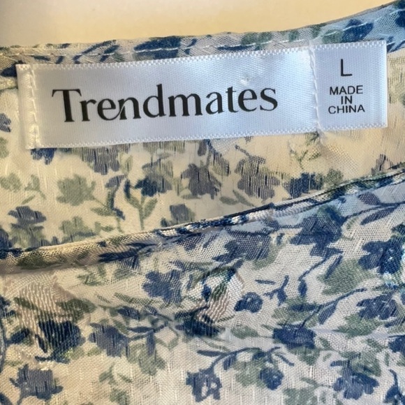 🎉 SALE Trendmates Sheer Floral Top - Picture 10 of 12